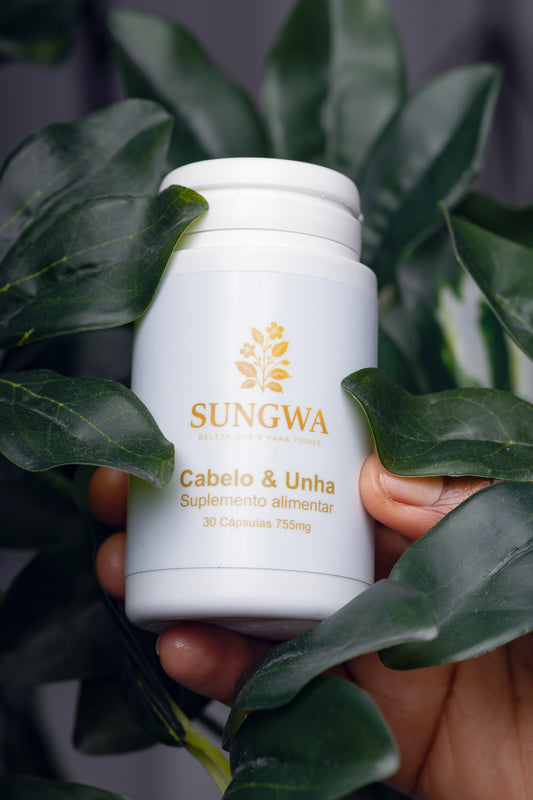 COLEÇÃO SUNGWA ESSÊNCIA NATURAL Detox capilar natural + Suplemento alimentar cabelo & unha